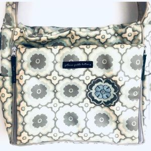 Petunia Pickle Bottom Geometric Baby Bag - Cream and Brown